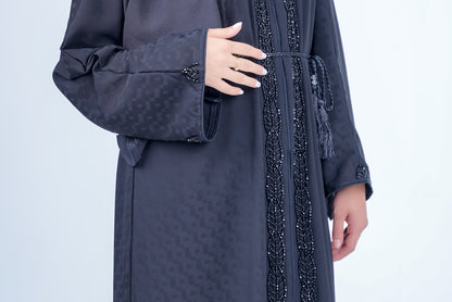 Chequered Black Abaya